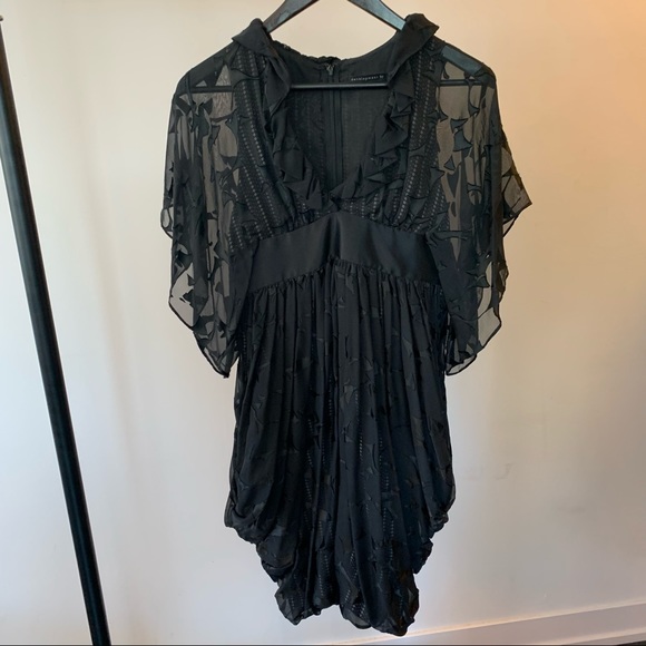 Development Black Dress with Ruffles Size 2 - Picture 1 of 7